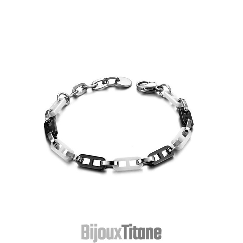 Bracelet En Céramique Tungstène Noir Et Blanc De Haute Qualité Pour Femme Bracelet En Céramique Tungstène Noir Et Blanc De Haute Qualité Pour Femme