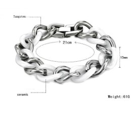 Bracelet En Céramique Tungstène Blanc, Qualité Et Quantité Garanties