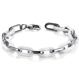 Bracelet En Céramique Tungstène Blanc Pour Femme D'Excellente Qualité
