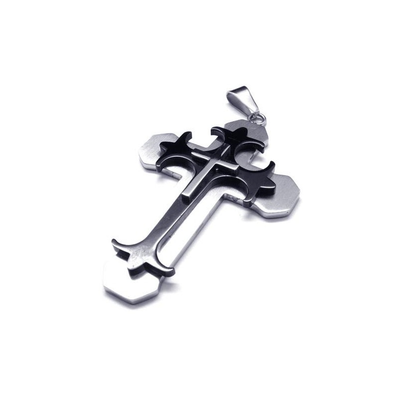 Pendentif Croix En Titane Tendance Pour Homme - Chaîne Gratuite