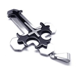 Pendentif Croix En Titane Tendance Pour Homme - Chaîne Gratuite