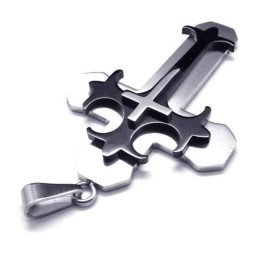 Pendentif Croix En Titane Tendance Pour Homme - Chaîne Gratuite