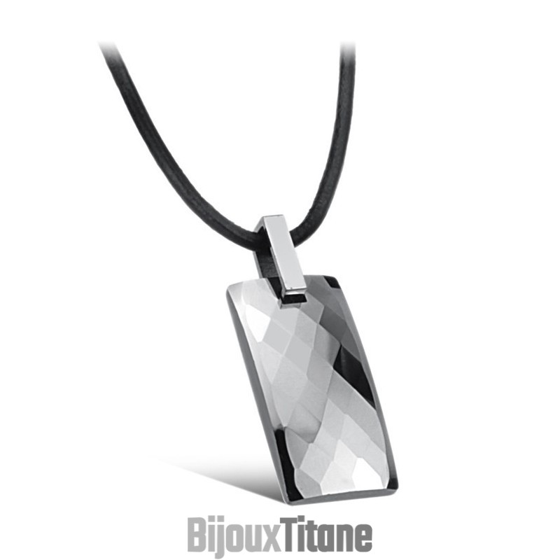 Collier En Céramique Tungstène Losange De Qualité Et De Quantité Garanties Collier En Céramique Tungstène Losange De Qualité Et De Quantité Garanties