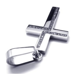 Pendentif Croix En Titane Pour Homme - Chaîne Gratuite