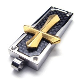Pendentif Croix En Titane Tendance Pour Homme - Chaîne Gratuite