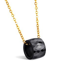 Pour Une Excellente Réputation Au Pays Et À L'Étranger, Collier En Céramique Tungstène Noir Pour Femme
