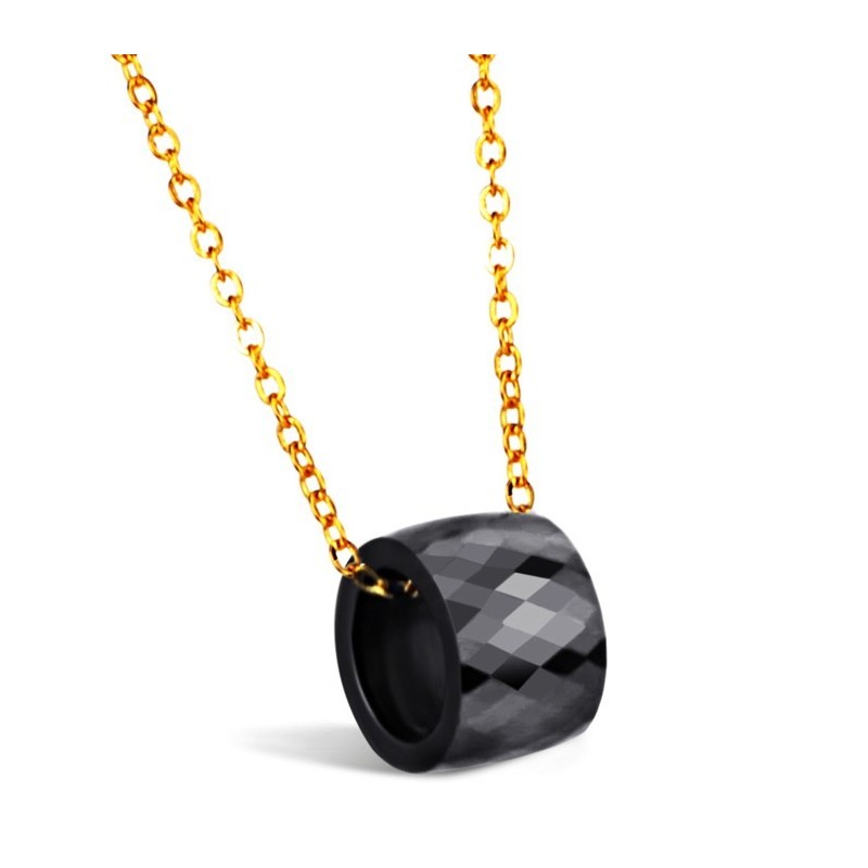 Pour Une Excellente Réputation Au Pays Et À L'Étranger, Collier En Céramique Tungstène Noir Pour Femme