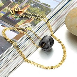 Pour Une Excellente Réputation Au Pays Et À L'Étranger, Collier En Céramique Tungstène Noir Pour Femme