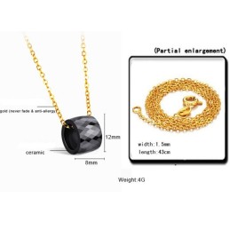Pour Une Excellente Réputation Au Pays Et À L'Étranger, Collier En Céramique Tungstène Noir Pour Femme