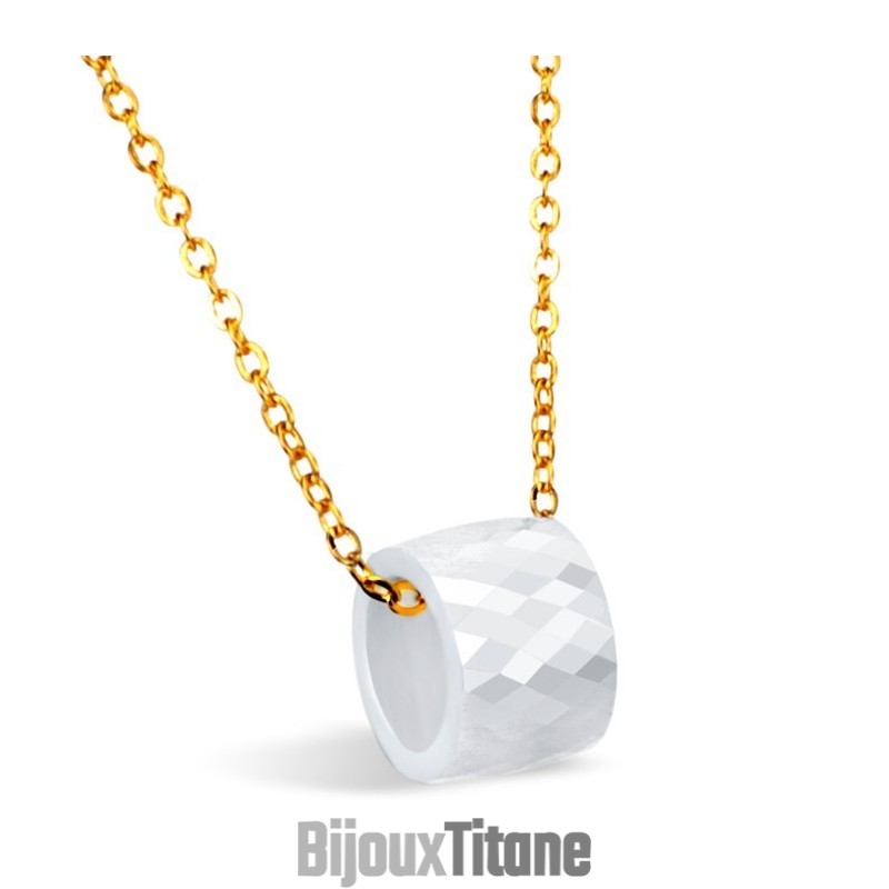 Collier En Céramique Tungstène Blanc Pour Femme De Qualité Supérieure Collier En Céramique Tungstène Blanc Pour Femme De Qualité Supérieure