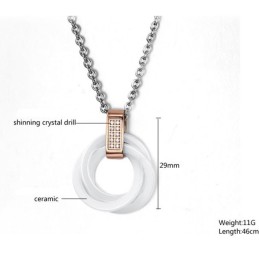 Collier En Céramique Tungstène De Qualité Fiable Avec Strass