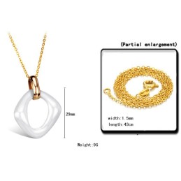 Collier En Céramique Tungstène Durable Pour Femme