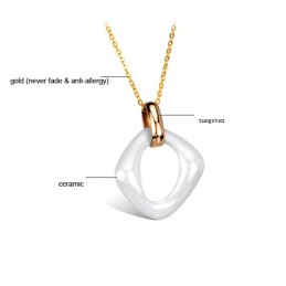 Collier En Céramique Tungstène Durable Pour Femme
