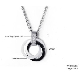 Bien Connu Pour Son Collier En Céramique Tungstène Noir Et Blanc De Haute Qualité