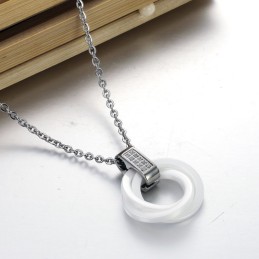 Collier En Céramique De Tungstène Blanc, Qualité Et Quantité Garanties