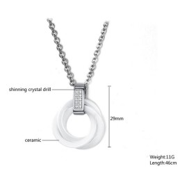 Collier En Céramique De Tungstène Blanc, Qualité Et Quantité Garanties