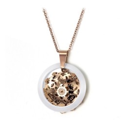 Collier En Céramique Tungstène Plaqué Or Rose De Qualité Fiable