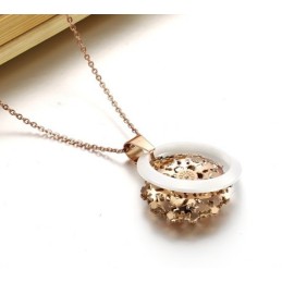Collier En Céramique Tungstène Plaqué Or Rose De Qualité Fiable