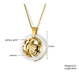 Collier En Céramique Tungstène Pour Femme De Qualité Stable