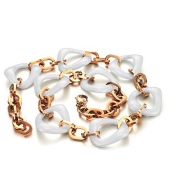 Collier En Céramique Tungstène Plaqué Or Rose, Qualité Et Quantité Garanties