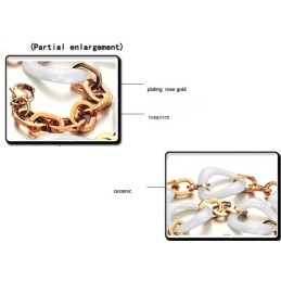 Collier En Céramique Tungstène Plaqué Or Rose, Qualité Et Quantité Garanties