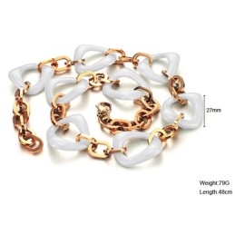 Collier En Céramique Tungstène Plaqué Or Rose, Qualité Et Quantité Garanties