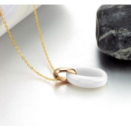 Collier En Céramique Tungstène Blanc Pour Femme, Grande Variété
