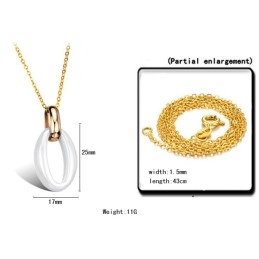 Collier En Céramique Tungstène Blanc Pour Femme, Grande Variété