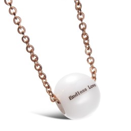 Collier En Céramique Tungstène Concis Pour Femme Avec Perles, Qualité Et Quantité Garanties