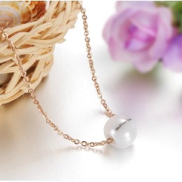 Collier En Céramique Tungstène Concis Pour Femme Avec Perles, Qualité Et Quantité Garanties