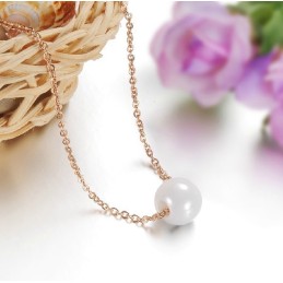 Collier En Céramique Tungstène Concis Pour Femme Avec Perles, Qualité Et Quantité Garanties