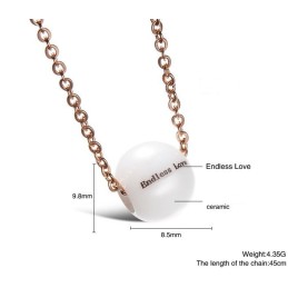 Collier En Céramique Tungstène Concis Pour Femme Avec Perles, Qualité Et Quantité Garanties