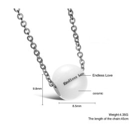 Collier En Céramique Tungstène Pour Femme, Grande Variété, Avec Perles