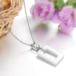 Collier En Céramique Tungstène Concis Pour Femme De Haute Qualité