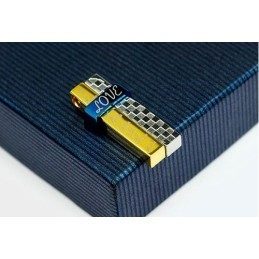 Pendentif Délicat Amovible En Titane Bleu Et Blanc Pour Homme - Chaîne Offerte