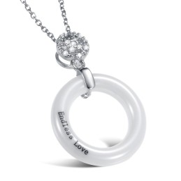 Collier Rond En Céramique Tungstène Pour Femme, Grande Variété