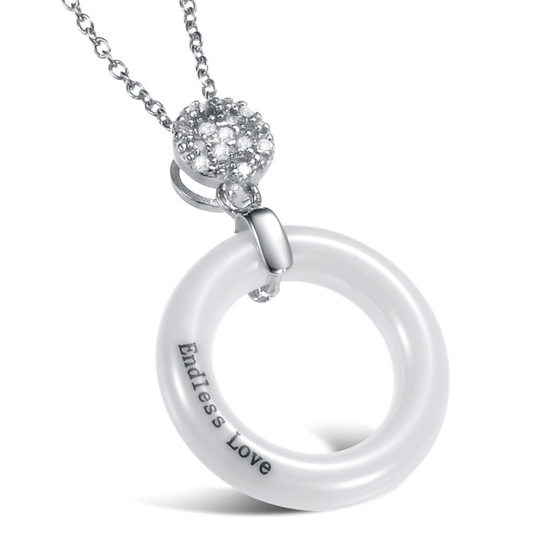 Collier Rond En Céramique Tungstène Pour Femme, Grande Variété Collier Rond En Céramique Tungstène Pour Femme, Grande Variété
