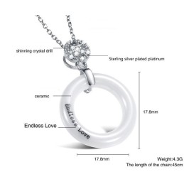 Collier Rond En Céramique Tungstène Pour Femme, Grande Variété