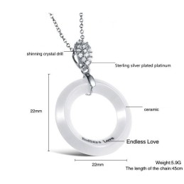 Collier En Céramique Tungstène Pour Femme De Haute Qualité