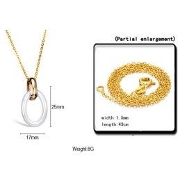 Collier En Céramique Tungstène Pour Femme De Qualité Stable
