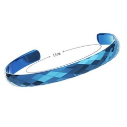 Bracelet Jonc En Céramique Tungstène Bleu À Performance Fiable