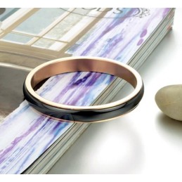 Bracelet Jonc En Céramique Tungstène Noir De Haute Qualité