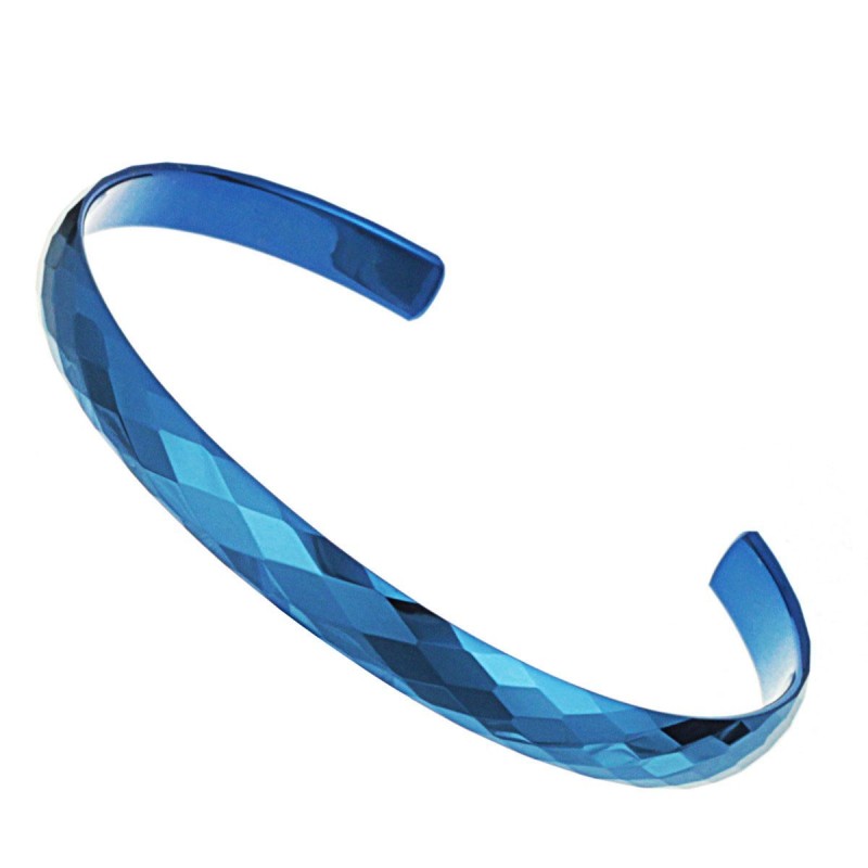 Bracelet Jonc En Céramique Tungstène Bleu De Qualité Stable Bracelet Jonc En Céramique Tungstène Bleu De Qualité Stable