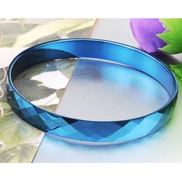 Bracelet Jonc En Céramique Tungstène Bleu De Qualité Stable