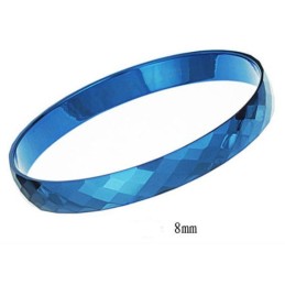 Bracelet Jonc En Céramique Tungstène Bleu De Qualité Stable