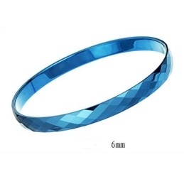 Bracelet Jonc En Céramique Tungstène Bleu, Qualité Et Quantité Garanties