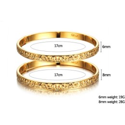 Bracelet Jonc Plaqué Or 18 Carats Pour Femme De Renommée Mondiale