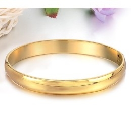 Bracelet Jonc Plaqué Or 18 Carats Pour Femme, Grande Variété