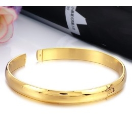 Bracelet Jonc Plaqué Or 18 Carats Pour Femme, Grande Variété