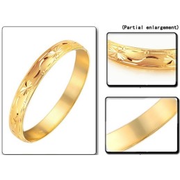Bracelet Jonc Plaqué Or 18 Carats Pour Femme, De Qualité Fiable